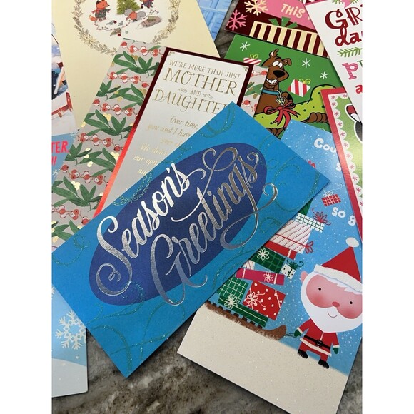 Lot Of 20 Christmas Cards Hallmark Random Family No Duplicates With Envelopes - Picture 6 of 9